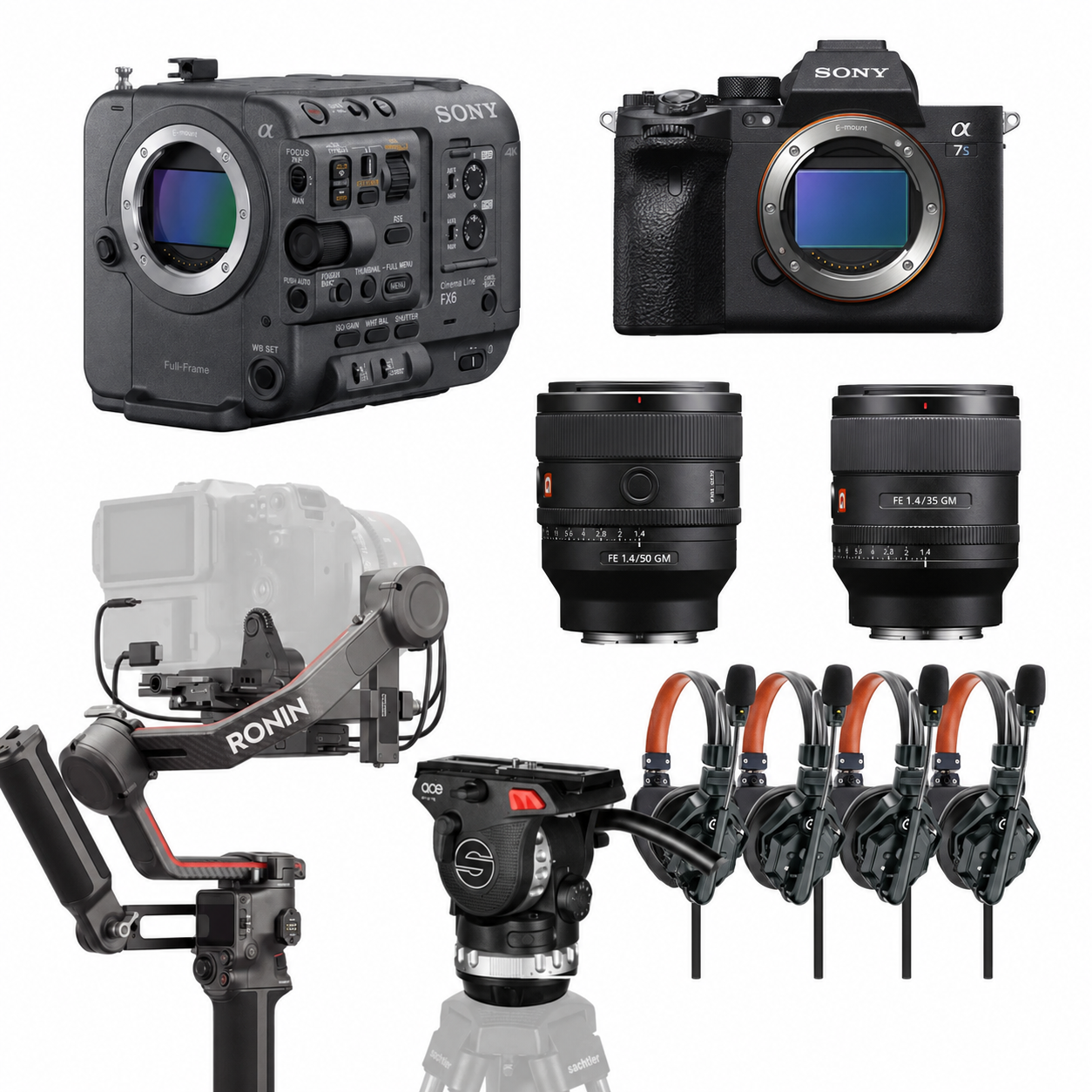 Location Pack Documentaire/Run and gun : FX6 et A7S3,  Objectifs Sony 50mm 1.2 GM et Sony 35mm f1:1.4 GM, trepied Sachtler Ace XL, Ronin rs4,  et audio HF Intercom Hollyland solidcom c1 en Guadeloupe — Pure Vision